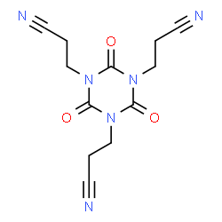 ChemSpider 2D Image | 2,4,6-Trioxo-1,3,5-triazine-1,3,5(2H,4H,6H)-tripropionitrile | C12H12N6O3