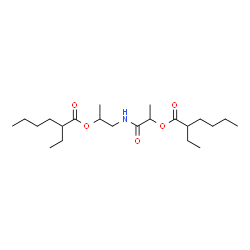 ChemSpider 2D Image | 1-({2-[(2-Ethylhexanoyl)oxy]propanoyl}amino)-2-propanyl 2-ethylhexanoate | C22H41NO5