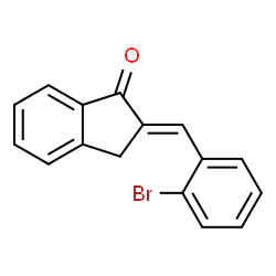 ChemSpider 2D Image | (2E)-2-(2-Bromobenzylidene)-1-indanone | C16H11BrO