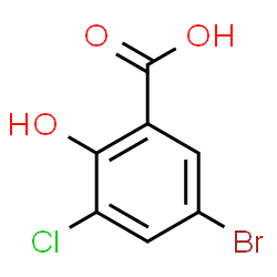 ChemSpider 2D Image | 5-Bromo-3-chloro-2-hydroxybenzoic acid | C7H4BrClO3