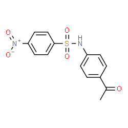 ChemSpider 2D Image | N-(4-Acetylphenyl)-4-nitrobenzenesulfonamide | C14H12N2O5S