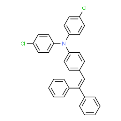 ChemSpider 2D Image | 4-Chloro-N-(4-chlorophenyl)-N-[4-(2,2-diphenylvinyl)phenyl]aniline | C32H23Cl2N