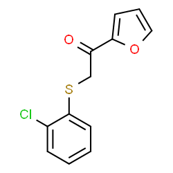 ChemSpider 2D Image | 2-[(2-Chlorophenyl)sulfanyl]-1-(2-furyl)ethanone | C12H9ClO2S