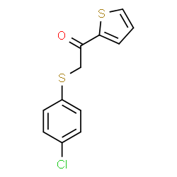 ChemSpider 2D Image | 2-[(4-Chlorophenyl)sulfanyl]-1-(2-thienyl)ethanone | C12H9ClOS2