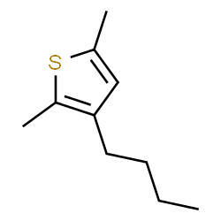 ChemSpider 2D Image | 3-Butyl-2,5-dimethylthiophene | C10H16S
