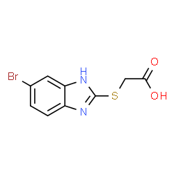 ChemSpider 2D Image | [(5-Bromo-1H-benzimidazol-2-yl)sulfanyl]acetic acid | C9H7BrN2O2S
