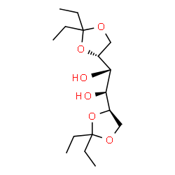 ChemSpider 2D Image | (1S,2S)-1,2-Bis[(4R)-2,2-diethyl-1,3-dioxolan-4-yl]-1,2-ethanediol | C16H30O6