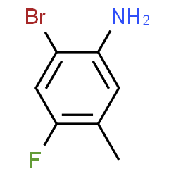 ChemSpider 2D Image | 2-Bromo-4-fluoro-5-methylaniline | C7H7BrFN