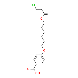 ChemSpider 2D Image | 4-[[6-(3-Chloro-1-oxopropoxy)hexyl]oxy]benzoic acid | C16H21ClO5