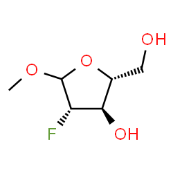 ChemSpider 2D Image | Methyl 2-deoxy-2-fluoro-D-arabinofuranoside | C6H11FO4