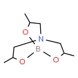 ChemSpider 2D Image | 3,7,10-Trimethyl-2,8,9-trioxa-5-aza-1-borabicyclo[3.3.3]undecane | C9H18BNO3