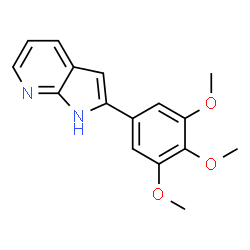 ChemSpider 2D Image | 2-(3,4,5-Trimethoxyphenyl)-1H-pyrrolo[2,3-b]pyridine | C16H16N2O3
