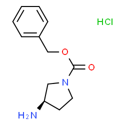 ChemSpider 2D Image | (R)-1-Cbz-3-Aminopyrrolidine HCl | C12H17ClN2O2