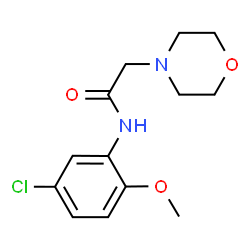 ChemSpider 2D Image | N-(5-Chloro-2-methoxyphenyl)-2-(4-morpholinyl)acetamide | C13H17ClN2O3