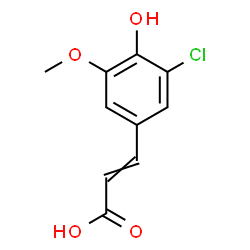 ChemSpider 2D Image | 3-(3-Chloro-4-hydroxy-5-methoxyphenyl)acrylic acid | C10H9ClO4