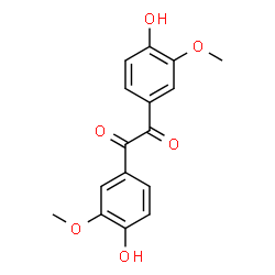 ChemSpider 2D Image | 1,2-Bis(4-hydroxy-3-methoxyphenyl)-1,2-ethanedione | C16H14O6