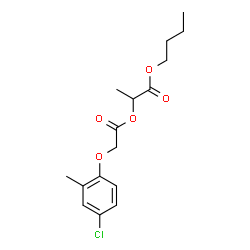ChemSpider 2D Image | Butyl 2-[2-(4-chloro-2-methylphenoxy)acetoxy]propanoate | C16H21ClO5