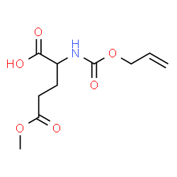ChemSpider 2D Image | 2-{[(Allyloxy)carbonyl]amino}-5-methoxy-5-oxopentanoic acid | C10H15NO6