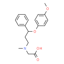 ChemSpider 2D Image | N-[3-(4-Methoxyphenoxy)-3-phenylpropyl]-N-methylglycine | C19H23NO4