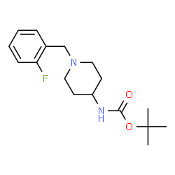 ChemSpider 2D Image | tert-butyl [1-(2-fluorobenzyl)piperidin-4-yl]carbamate | C17H25FN2O2