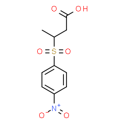 ChemSpider 2D Image | 3-[(4-Nitrophenyl)sulfonyl]butanoic acid | C10H11NO6S
