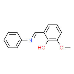 ChemSpider 2D Image | Phenol, 2-methoxy-6-((phenylimino)methyl)- | C14H13NO2