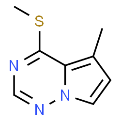 ChemSpider 2D Image | 5-Methyl-4-(methylsulfanyl)pyrrolo[2,1-f][1,2,4]triazine | C8H9N3S