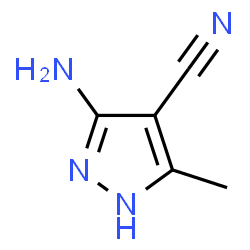 ChemSpider 2D Image | 3-Amino-5-methyl-1H-pyrazole-4-carbonitrile | C5H6N4