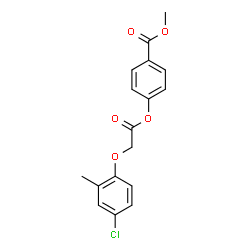 ChemSpider 2D Image | Methyl 4-[2-(4-chloro-2-methylphenoxy)acetoxy]benzoate | C17H15ClO5