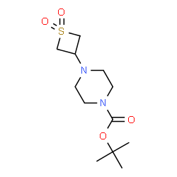 ChemSpider 2D Image | 2-Methyl-2-propanyl 4-(1,1-dioxido-3-thietanyl)-1-piperazinecarboxylate | C12H22N2O4S