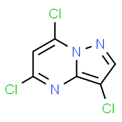ChemSpider 2D Image | 3,5,7-Trichloropyrazolo[1,5-a]pyrimidine | C6H2Cl3N3