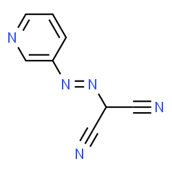 ChemSpider 2D Image | [(E)-3-Pyridinyldiazenyl]malononitrile | C8H5N5