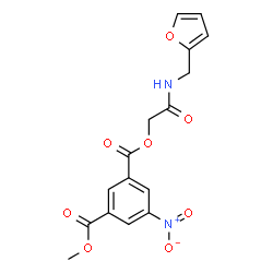 ChemSpider 2D Image | 2-[(2-Furylmethyl)amino]-2-oxoethyl methyl 5-nitroisophthalate | C16H14N2O8