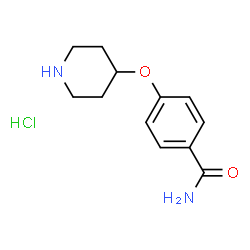 ChemSpider 2D Image | 4-(Piperidin-4-yloxy)benzamide hydrochloride | C12H17ClN2O2