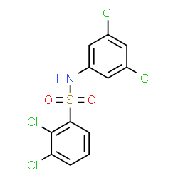 ChemSpider 2D Image | 2,3-Dichloro-N-(3,5-dichlorophenyl)benzenesulfonamide | C12H7Cl4NO2S