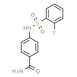 ChemSpider 2D Image | 4-{[(2-Fluorophenyl)sulfonyl]amino}benzamide | C13H11FN2O3S