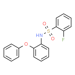 ChemSpider 2D Image | 2-Fluoro-N-(2-phenoxyphenyl)benzenesulfonamide | C18H14FNO3S
