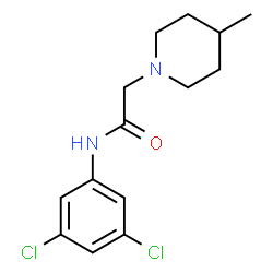 ChemSpider 2D Image | N-(3,5-Dichlorophenyl)-2-(4-methyl-1-piperidinyl)acetamide | C14H18Cl2N2O