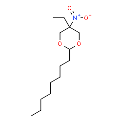 ChemSpider 2D Image | 5-Ethyl-5-nitro-2-octyl-1,3-dioxane | C14H27NO4