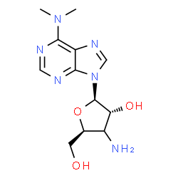 ChemSpider 2D Image | 3'-Amino-3'-deoxy-N6,N6-dimethyladenosine | C12H18N6O3