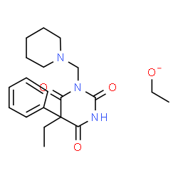 ChemSpider 2D Image | 5-Ethyl-5-phenyl-1-(piperidinomethyl)barbituric acid ethanolate | C20H28N3O4
