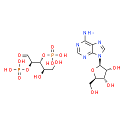 ChemSpider 2D Image | adenosine - 2,3-di-O-phosphono-D-ribose (1:1) | C15H25N5O15P2