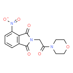 ChemSpider 2D Image | 2-[2-(4-Morpholinyl)-2-oxoethyl]-4-nitro-1H-isoindole-1,3(2H)-dione | C14H13N3O6