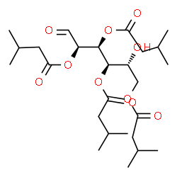 ChemSpider 2D Image | Glucose, 2,3,4,6-tetrakis(3-methylbutanoate) | C26H44O10