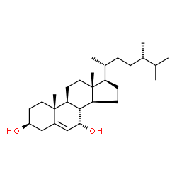 ChemSpider 2D Image | Ergost-5-ene-3beta,7alpha-diol | C28H48O2
