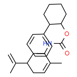 ChemSpider 2D Image | 2-Phenylcyclohexyl (5-isopropenyl-2-methyl-2-cyclohexen-1-yl)carbamate | C23H31NO2