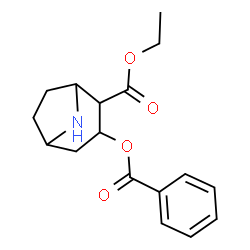 ChemSpider 2D Image | Ethyl 3-(benzoyloxy)-8-azabicyclo[3.2.1]octane-2-carboxylate | C17H21NO4