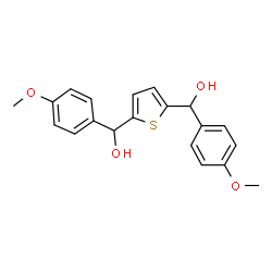 ChemSpider 2D Image | 2,5-Thienediylbis[(4-methoxyphenyl)methanol] | C20H20O4S