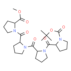 ChemSpider 2D Image | Methyl 1-(tert-butoxycarbonyl)prolylprolylprolylprolinate | C26H40N4O7