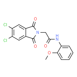 ChemSpider 2D Image | 2-(5,6-Dichloro-1,3-dioxo-1,3-dihydro-2H-isoindol-2-yl)-N-(2-methoxyphenyl)acetamide | C17H12Cl2N2O4